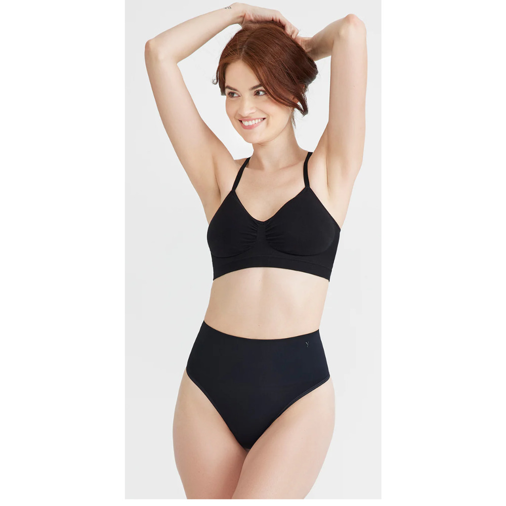 Yummie Black Ultralight Seamless Shaping Thong YT5-160 L/XL
